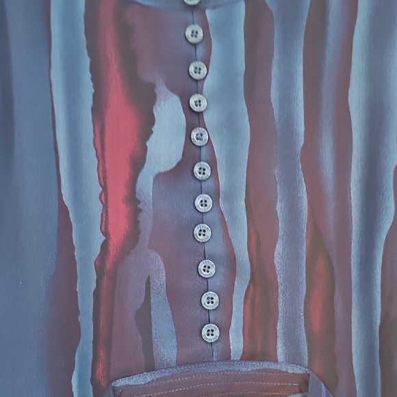 Armani Exchange Deep Blue Sheer Dress Size 4 - Picture 5 of 10